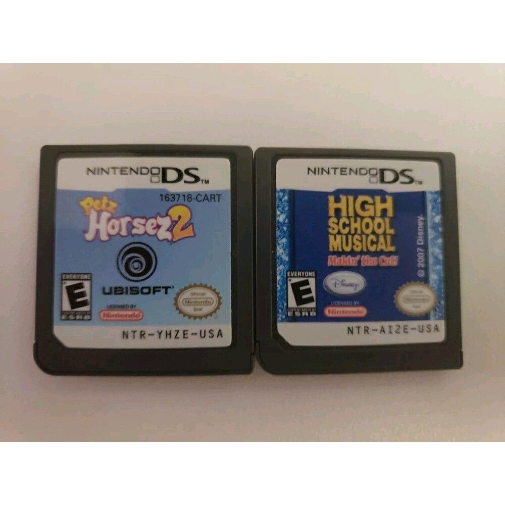Nintendo DS Game Lot HIGH SCHOOL MUSICAL: MAKIN' THE CUT DISNEY & Horsez 2
